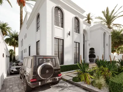 Classic White Villa 3d Model 3D model