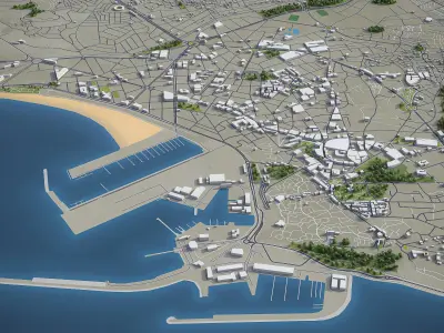 Tangier  Low-poly 3D model