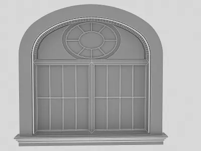 Pavilion Window 2 Low-poly 3D model