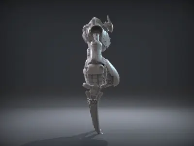 Sci-fi character Mantis 3D model