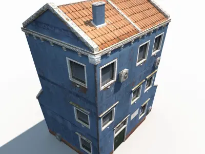 Old Building 185 Low Poly Low-poly 3D model