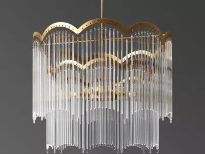 Moroccan Glass Chandelier 3D model