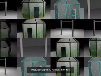 Post Apocalyptic 3D Assets 3D Model Pack