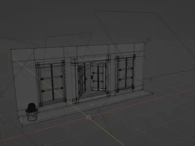 French Style window Free 3D model