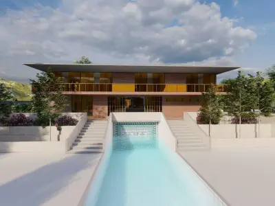 Casa Scene-villa-modern house 3D model