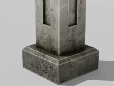 Japanese Furniture Kit - Outdoor Lamp B Low-poly 3D model