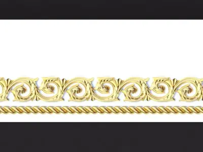 carved baguette 3D model 5