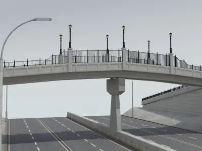 Pedestrian Bridge 3D model