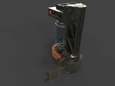 Sci-Fi Container Low-poly 3D model get