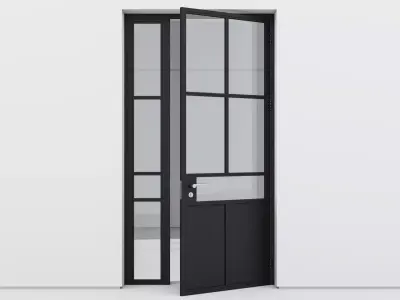 Aluminium door 166 3D model