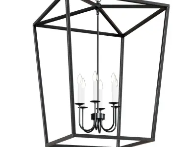 Living District Maddox 6 Light Chandelier 3D model