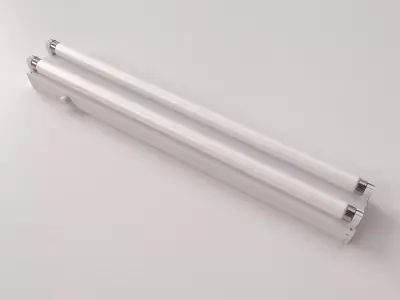 Dual Strip Fluorescent Fixture 3D model