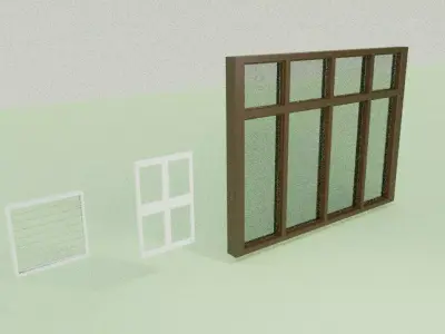 Window with windows Free low-poly 3D model