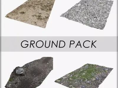 Ground Pack Low-poly 3D model