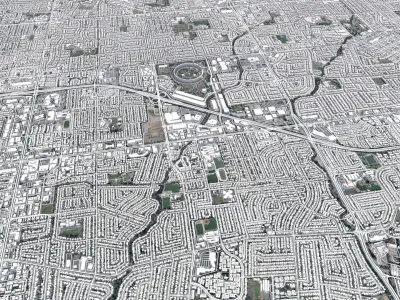Cityscape Cupertino California United States 3D model