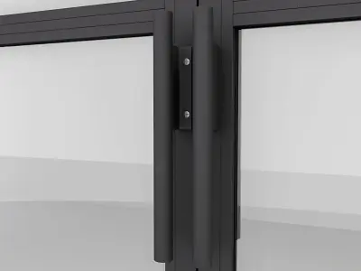 Aluminium door 5 3D model