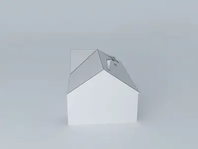 Old Corner House Low-poly 3D model