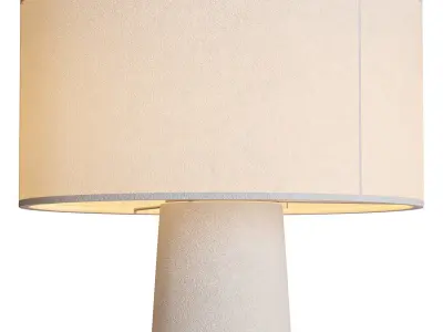 Floor lamp made of fabric and metal cylinder-modern-Eryn 3D model