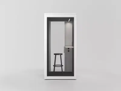 Talky S Phone Booth with Small Table 3D model