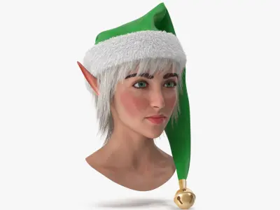  Christmas Elf Female Head 3 