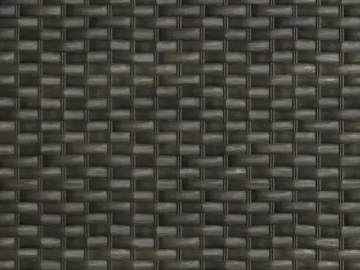 Dark Woven Wicker Wood PBR Seamless Texture