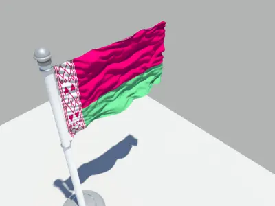 Belarus flag 3D model
