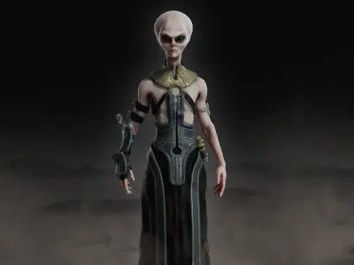 Alien Low-poly 3D model