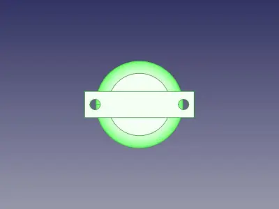 3d printable door knob with holes for bolts 3D print model