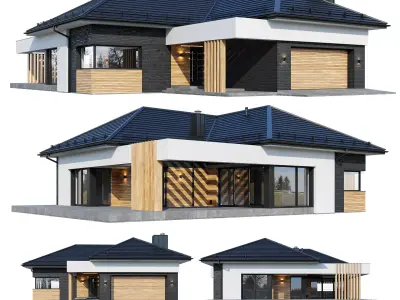 Modern house Delly with BLENDER file 3D model