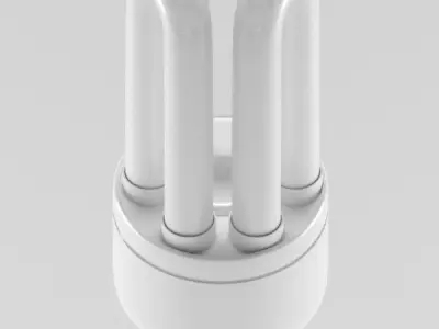 Fluorescent Light Bulb 3D model