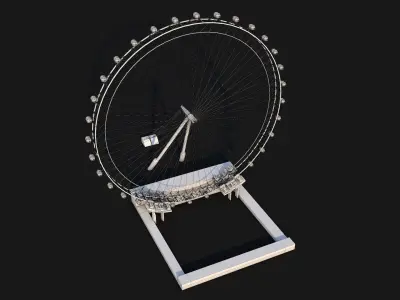 Poly London Eye Landmark Monument Low-poly 3D model