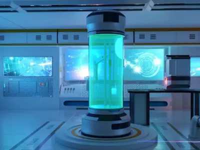 Scifi laboratory 3D model