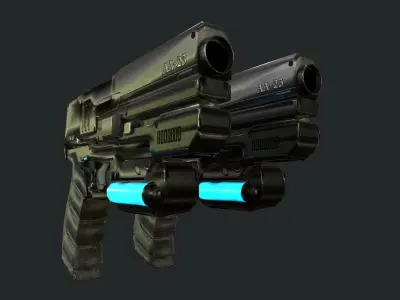 SCI-FI Pistol Low-poly 3D model