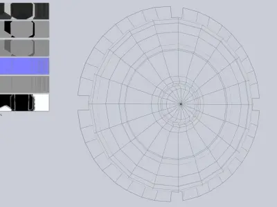 Sci fi shield Low-poly 3D model