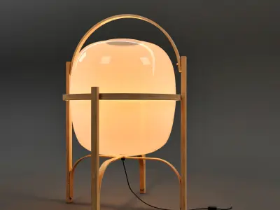 Floor lamp Low-poly 3D model 6