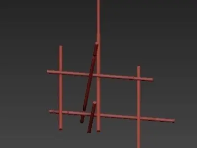 Modern Kryss Chandelier 3D model