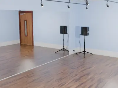 A simple dance studio 3D model