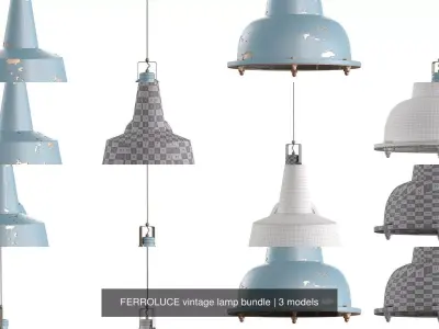 FERROLUCE vintage lamp bundle 3D Model Pack