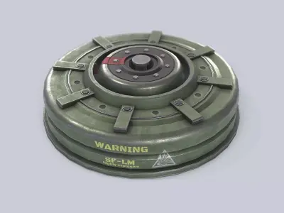 Sci fi land mine Low-poly 3D model