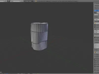 Industrial Metal Damaged Barrel Kit Low-poly 3D model