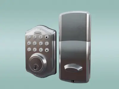 Electronic Digital Door Lock Low-poly 3D model
