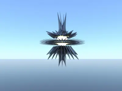 Space Outpost Watchtower 3D SciFi LowPoly  3D model