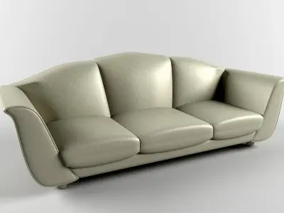 Light Green Comfy Sofa 3D model