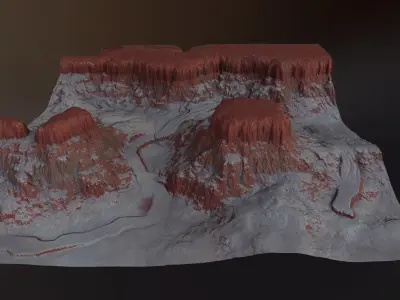 GRAND CANYON Low-poly 3D model