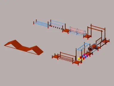 Outdoor big adventure track survival 3D model