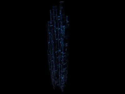 Sci fi Skyscrapers 5 3D model