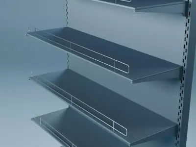 Modern Display Shelf for Supermarkets Low-poly 3D model