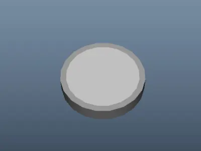 Three spotlights of different sizes Low-poly 3D model