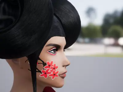 Geisha Low-poly 3D model