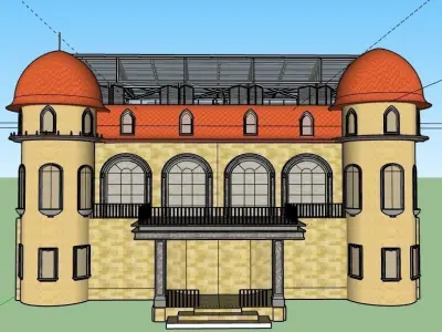 Summer roof terrace 3D model